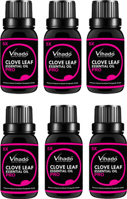 

VIHADO 5X PRO Clove Essential Oil, - 100% Pure & Organic, Natural, Undiluted for Aromatherapy, Hair Care, Skin Care & Natural Remedies (20 ml) (Pack of 6)(20 ml)