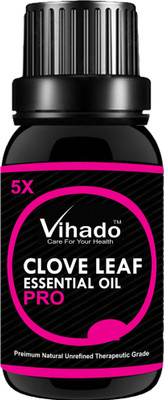 

VIHADO 5x PRO Clove Essential Oil, - 100% Pure & Organic, Natural, Undiluted for Aromatherapy, Hair Care, Skin Care & Natural Remedies - (20 ml) (pack of 1)(20 ml)