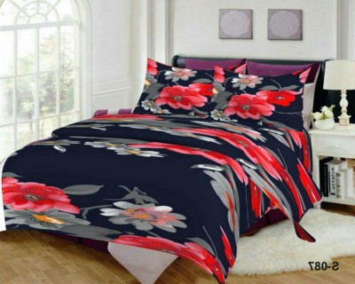 RAVIA 144 TC Polycotton Double Floral Flat Bedsheet(Pack of 1, Multicolor)