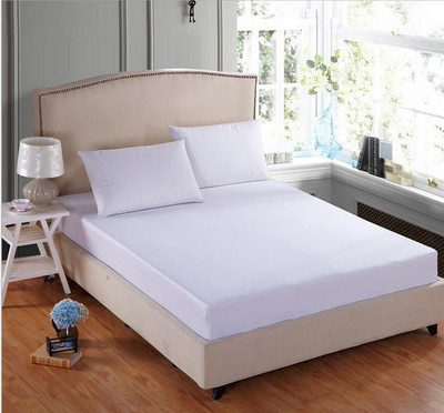 

Heirloom Quality 200 TC Cotton Double Plain Bedsheet(Pack of 1, White)