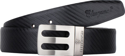 

ELEEGANCE Men Casual Black Genuine Leather Reversible Belt