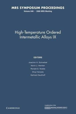 High-Temperature Ordered Intermetallic Alloys IX: Volume 646(English, Paperback, unknown)