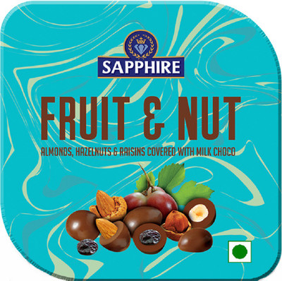 

sapphire Fruit & Nut Almonds, Hazelnut & Raisins Covered With Milk Choco Truffles(90 g)