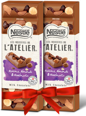 

Nestle Les Recettes de l'Atelier Hazelnuts, Raisins & Almonds Bars(Pack of 2, 200 g)