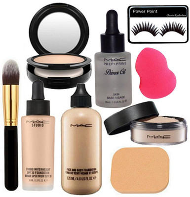 

powerpoint Eyelashes&Sponge Puff (Pack Of 2)&Brush&Mac Studio WaterWegiht Foundation&Face&Body Foundation&Primer Oil&Losse Powder&Studio Fix Compact(Set of 9)