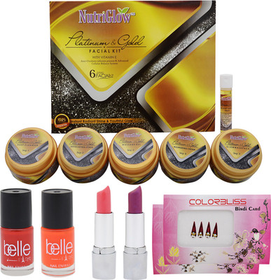 

NutriGlow Pack of Platinum - Gold Facial and makeup kit(Set of 1)