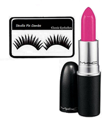 

Studio Fix Combo eyelashes, mac hot pink lipstick(Set of 2)
