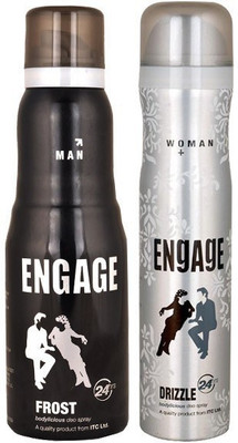 

Engage Frost + Drizzle Deodorant Spray - For Men & Women(150 ml, Pack of 2)