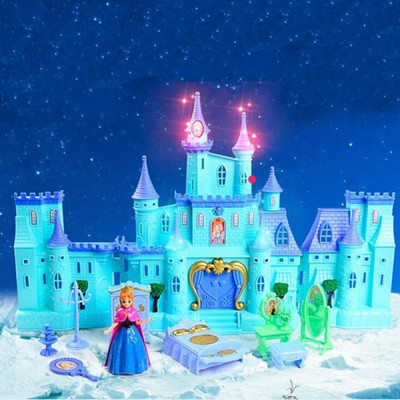 

toyuniverse My Dream Castle Light Up and Musical Playset,Doll House(Blue)