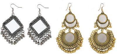 FashMade Pack Of 2 Alloy Drops & Danglers, Chandbali Earring