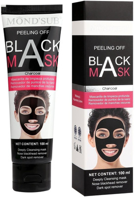 

mondsub Peeling Off Black Mask with Volcanic Soil & Charcoal Powder 100ML, PACK OF 2 (200ML)(200 ml)