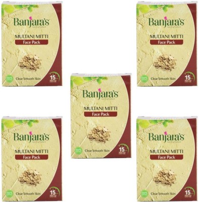 Banjara's Multani Mitti Face Pack 100 g - (Pack of 5)(100 g)