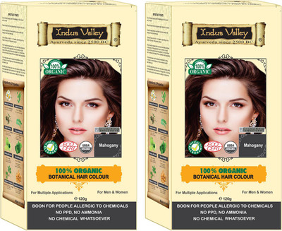 

Indus Valley 100% Organic Botanical Mahogany (Pack of 2) Hair Color(Mahogany)