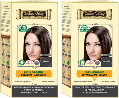 

Indus Valley 100% Organic Botanical Brown (Set of 2) Hair Color(Brown)