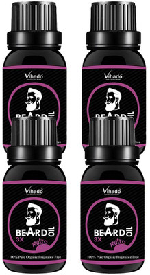 

VIHADO 3x Beard Growth Hair Oil PRO Faster Growth (20 ml) (Pack of 4) Hair Oil(20 ml)