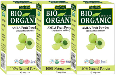 

Indus Valley Bio Organic Pure Amla Powder - Triple Pack(300 g)