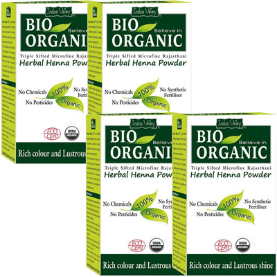 

Indus Valley Bio Organic Herbal Henna Powder (Pack of 4)(400 g)