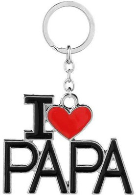 Jakha I LOVE PAPA Fathers Day Special Gift Metal ST0027 Key Chain for Men Women Boys Girls Car Bike | Home | Shop | Office Key Chain