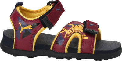 Puma Boys & Girls Velcro Flats(Maroon, Multicolor