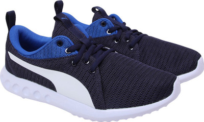 

Puma Boys & Girls Lace Sneakers(Blue, Peacoat-strong blue- white