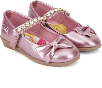 

Disney Princess Girls Velcro Ballerinas(Pink, Metalic pink