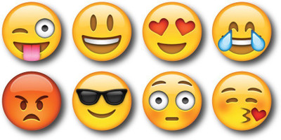 Nourish Emoji Fridge Magnet Pack of 8 Yellow