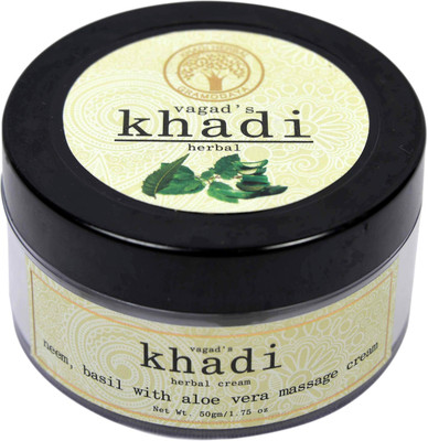 Vagad's Khadi Neem,Basil With Aloevera Massage Cream(50 g)