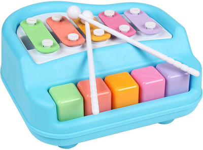 Jack Royal 2 in 1 Piano Xylophone for Kids, Educational Musical Instruments for Babies(Pink)