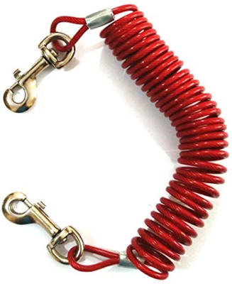 

Petlicious & More High Quality Strong 12 Feet Long Tie Out Cable for Maxi & Large Dogs 370 cm Dog Cord Leash(Red)