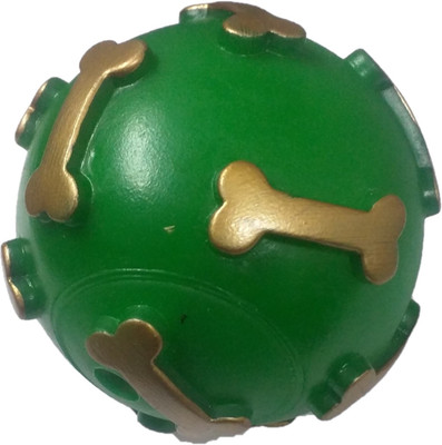 

Goofy Tails Bone Printed Squeaky Rubber Ball For Dog (Small) Melamine Squeaky Toy For Dog