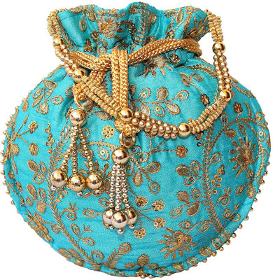 

waymore embroidery Potli For women Potli(Blue)
