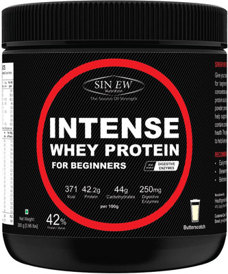 

Sinew Nutrition Intense Whey Protein for Beginner's, Protein Supplement Flavour- Whey Protein(300 g, Butterscotch)