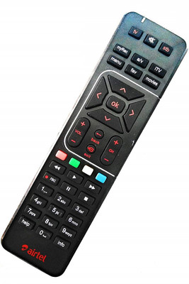 Airtel Universal Digital Tv SD HD Setop Box Recording airtel Remote Controller(Black)