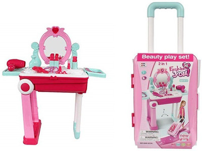 

Bestie Toys 2 in 1 Makeup Play Set with Light,Sound for Kids