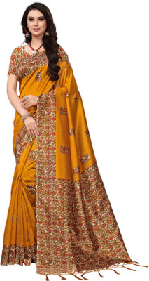 ZAKHRO Printed Manipuri Cotton Silk Saree(Multicolor)