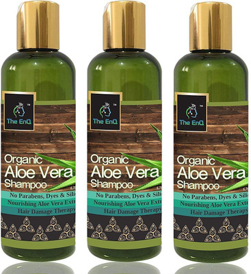 

The EnQ Organic Aloe Vera Shampoo 200ml/6.76 fl.oz Paraben Free shampoo for dry hair shampoo for oily scalp Pack Of 3(200 ml)