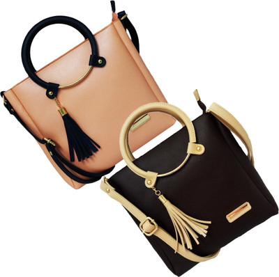 

BANDICOOT Girls Evening/Party, Casual, Formal Brown, Pink PU Sling Bag