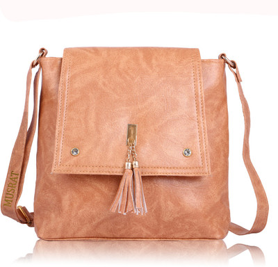 

MUSRAT Girls Casual Yellow PU Sling Bag