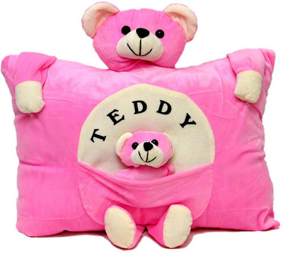 

PRACHI TOYS Toys Plush Stuffed Soft Toy Teddy Bear Pillow Kids / Baby Cushion (Pink) - 20 mm(Pink)
