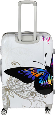 

Maison & Cuisine 100% Polycarbonate, Beautiful Butterfly Printed Pattern Suitcases & Trolley Bag Luggage Bag Size-20" (ITN-060) White. Check-in Luggage -  inch(White