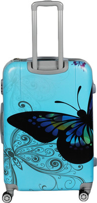 

Maison & Cuisine 100% Polycarbonate, 360 Â Rotating Wheels, Beautiful Butterfly Printed Pattern Suitcases & Trolley Bag Luggage Bag Size-20" (ITN-069) Sky Blue) Check-in Luggage -  inch(Blue