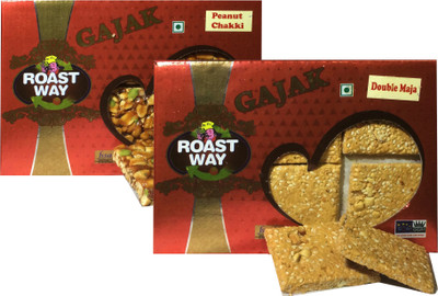 

Roast Way Roasted Peanut Chikki and Double Mazza Gajak (2X200 gram)(0.4 kg, Box)