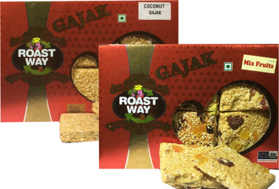 

Roast Way Roasted Coconut and Peanut Chikki Gajak (2X200 gram)(0.4 kg, Box)