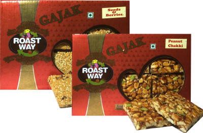 

Roast Way Roasted Seeds & Berries and Peanut Chikki Gajak (4X200 gram)(0.8 kg, Box)