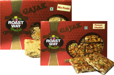 

Roast Way Roasted Mix Fruits and Peanut Chikki Gajak (2X200 gram)(0.4 kg, Box)