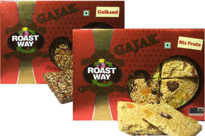 

Roast Way Roasted Gulkand and Mix Fruits Gajak (4X200 gram)(0.8 kg, Box)
