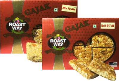 

Roast Way Roasted Mix Fruits and Ruff & Tuff Gajak (4X200 gram)(0.8 kg, Box)