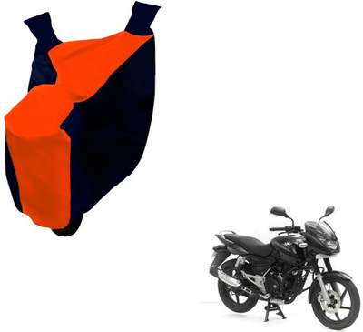 NIKS Two Wheeler Cover for Bajaj(Pulsar, Black, Orange)