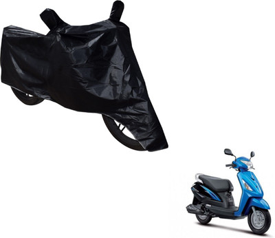 NIKS Two Wheeler Cover for Suzuki(Zeus, Black)
