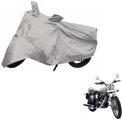 NIKS Two Wheeler Cover for Royal Enfield(Bullet 350, Silver)